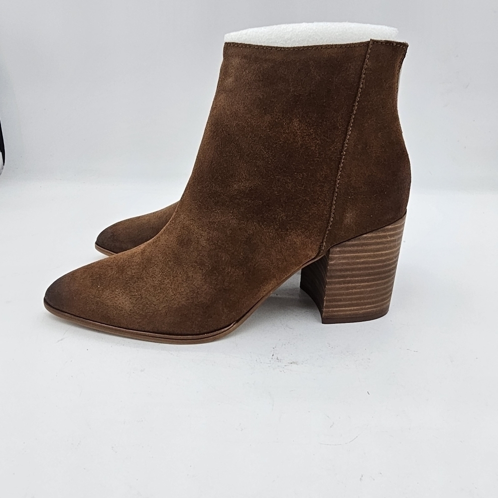 NIB Aqua Women's Tan/ Brown Suede Leather Pointed Toe Dante Booties Size 9.5 - Picture 9 of 15
